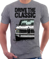Drive The Classic BMW 2002. T-shirt in Heather Grey Colour