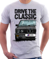 Drive The Classic BMW E28 M5 Early Model. T-shirt in White Colour