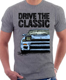 Drive The Classic Toyota Celica 5 Generation ST185 GT4 Carloz Sainz. T-shirt in Heather Grey Colour