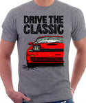 Drive The Classic Toyota Celica 5 Generation ST185 GT4. T-shirt in Heather Grey Colour