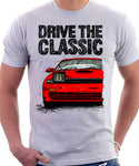 Drive The Classic Toyota Celica 5 Generation ST185 GT4. T-shirt in White Colour