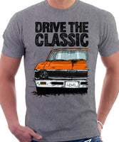 Drive The Classic Chevrolet Nova 1969. T-shirt in Heather Grey Colour
