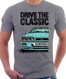 Drive The Classic Ford Sierra MK2 RS 4x4. T-shirt in Heather Grey Colour