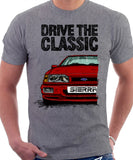 Drive The Classic Ford Sierra MK2 RS 4x4. T-shirt in Heather Grey Colour