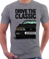 Drive The Classic Ford Sierra MK2 RS 4x4. T-shirt in Heather Grey Colour