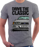 Drive The Classic Ford Sierra MK2 RS 4x4. T-shirt in Heather Grey Colour