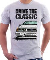 Drive The Classic Ford Sierra MK2 RS 4x4. T-shirt in White Colour