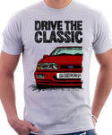 Drive The Classic Ford Sierra MK2 RS 4x4. T-shirt in White Colour