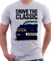 Drive The Classic Ford Sierra MK2 RS 4x4. T-shirt in White Colour