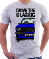 Drive The Classic Ford Escort MK2. T-shirt in White Colour