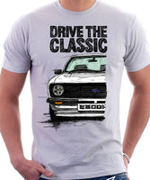 Drive The Classic Ford Escort MK2. T-shirt in White Colour