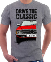 Drive The Classic Mercedes R107. T-shirt in Heather Grey Colour