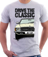 Drive The Classic Mercedes R107. T-shirt in White Colour