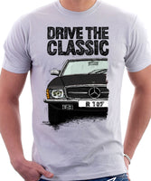 Drive The Classic Mercedes R107. T-shirt in White Colour