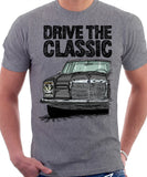 Drive The Classic Mercedes W114/115 Early Model. T-shirt in Heather Grey Colour