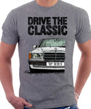 Drive The Classic Mercedes W201/190 Late Model. T-shirt in Heather Grey Colour