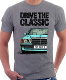 Drive The Classic Mercedes W201/190 Late Model. T-shirt in Heather Grey Colour