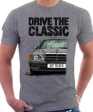 Drive The Classic Mercedes W201/190 Early Model. T-shirt in Heather Grey Colour