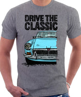 Drive The Classic MGB. T-shirt in Heather Grey Colour