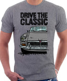 Drive The Classic MGB. T-shirt in Heather Grey Colour