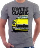 Drive The Classic MGB. T-shirt in Heather Grey Colour