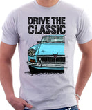 Drive The Classic MGB. T-shirt in White Colour