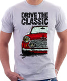 Drive The Classic Mini Cooper. T-shirt in White Colour