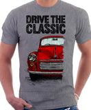Drive The Classic Morris Minor. T-shirt in Heather Grey Colour
