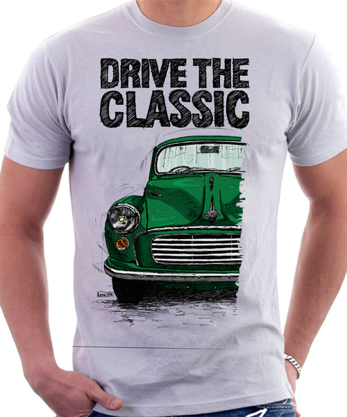 Drive The Classic Morris Minor. T-shirt in White Colour