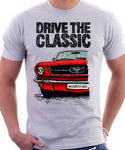 Drive The Classic Ford Mustang. T-shirt in White Colour