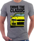 Drive The Classic Nissan Skyline R34. T-shirt in Heather Grey Colour