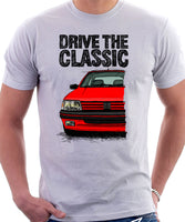 Drive The Classic Peugeot 205 GTI. T-shirt in White Colour