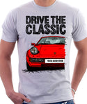 Drive The Classic Porsche 928 Early Model. T-shirt in White Colour