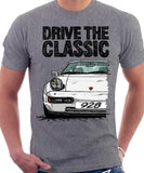 Drive The Classic Porsche 928 Late Model. T-shirt in Heather Grey Colour