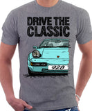 Drive The Classic Porsche 928 Late Model. T-shirt in Heather Grey Colour