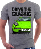 Drive The Classic Porsche 928 Late Model. T-shirt in Heather Grey Colour