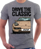 Drive The Classic Porsche 928 Late Model. T-shirt in Heather Grey Colour