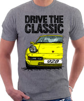 Drive The Classic Porsche 928 Late Model. T-shirt in Heather Grey Colour