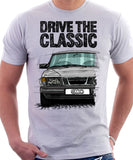 Drive The Classic Saab 900 Early Model. T-shirt in White Colour
