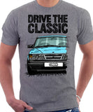 Drive The Classic Saab 900 Late Model. T-shirt in Heather Grey Colour
