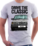 Drive The Classic Saab 900 Late Model. T-shirt in White Colour