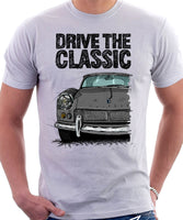 Drive The Classic Triumph Spitfire Mk1 Hardtop. T-shirt in White Colour