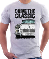 Drive The Classic Triumph Spitfire Mk1 Softtop. T-shirt in White Colour