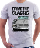 Drive The Classic Triumph Spitfire Mk1 Softtop. T-shirt in White Colour