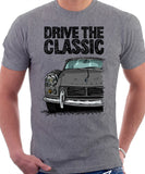 Drive The Classic Triumph Spitfire Mk2 Softtop. T-shirt in Heather Grey Colour