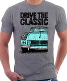 Drive The Classic Triumph Spitfire Mk2 Softtop. T-shirt in Heather Grey Colour
