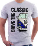 Drive The Classic VW T1 Splitscreen . T-shirt in White Colour