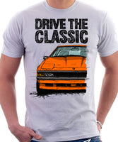 Drive The Classic Toyota Supra Mk2 Late Model. T-shirt in White Colour