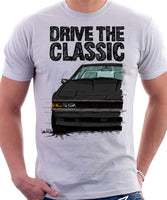 Drive The Classic Toyota Supra Mk2 Late Model. T-shirt in White Colour