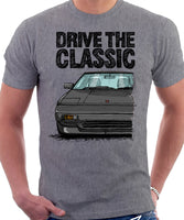 Drive The Classic Toyota MR2 Mk1. T-shirt in Heather Grey Colour